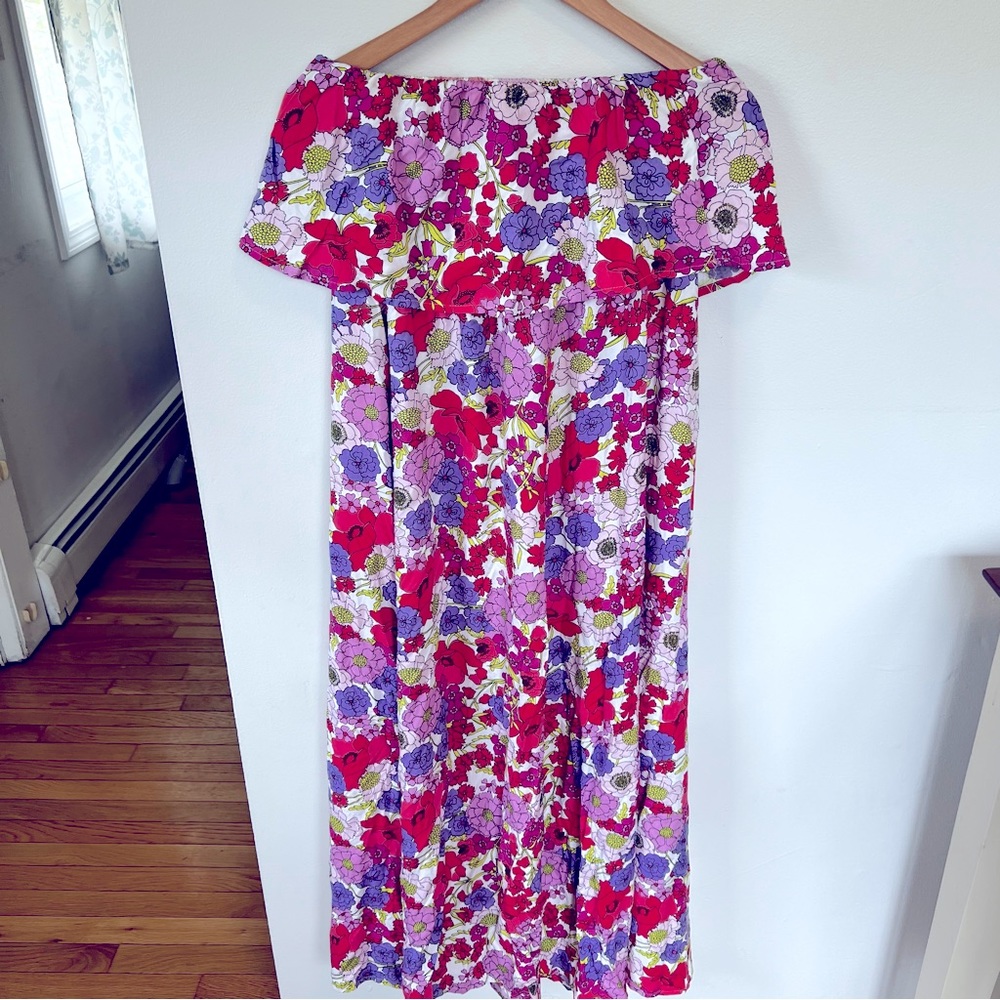 Strapless boho style maxi dress